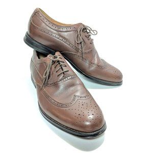 Abeo B.I.O System Men's 9.5 Brown Leather Wingtip Oxford Shoes